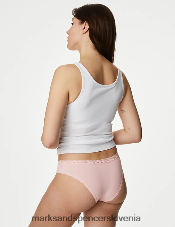 3pk bombažne brazilske hlačke nežno roza Marks & Spencer oblačila uniseks 6T8F6X4065