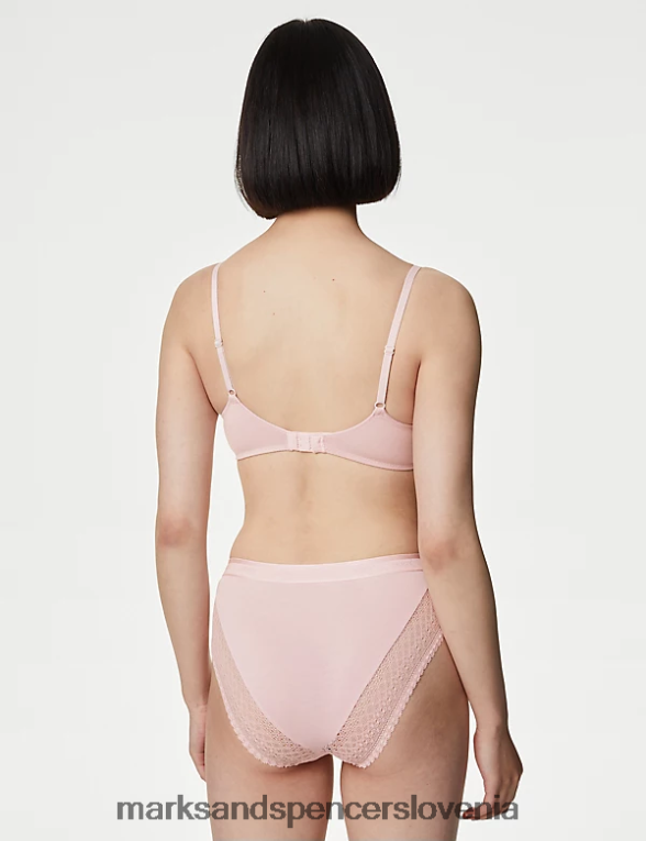 3pk bombažne spodnje hlače z visokim pasom nežno roza Marks & Spencer oblačila uniseks 6T8F6X4420