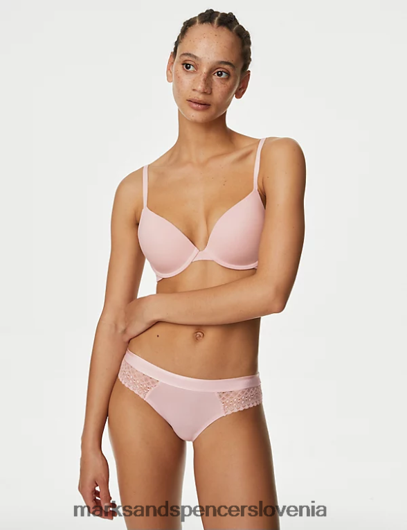 3pk bombaž s hladnimi udobnimi bikini spodnjicami nežno roza Marks & Spencer oblačila uniseks 6T8F6X4330