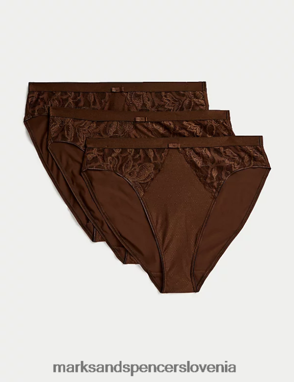 Visoke spodnje hlače Wildblooms iz 3 kosov bogati kremen Marks & Spencer oblačila uniseks 6T8F6X4016