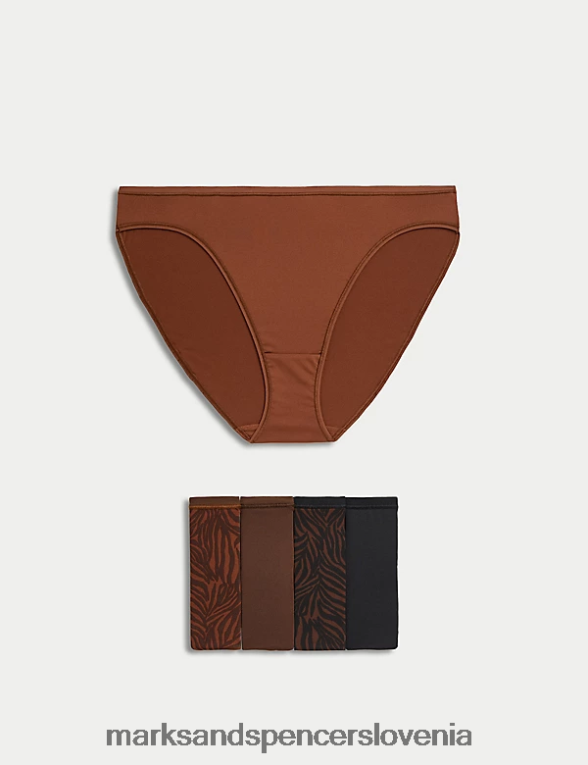 Visoke spodnje hlače iz mikrovlaken 5pk brez vpl topaz Marks & Spencer oblačila uniseks 6T8F6X3689