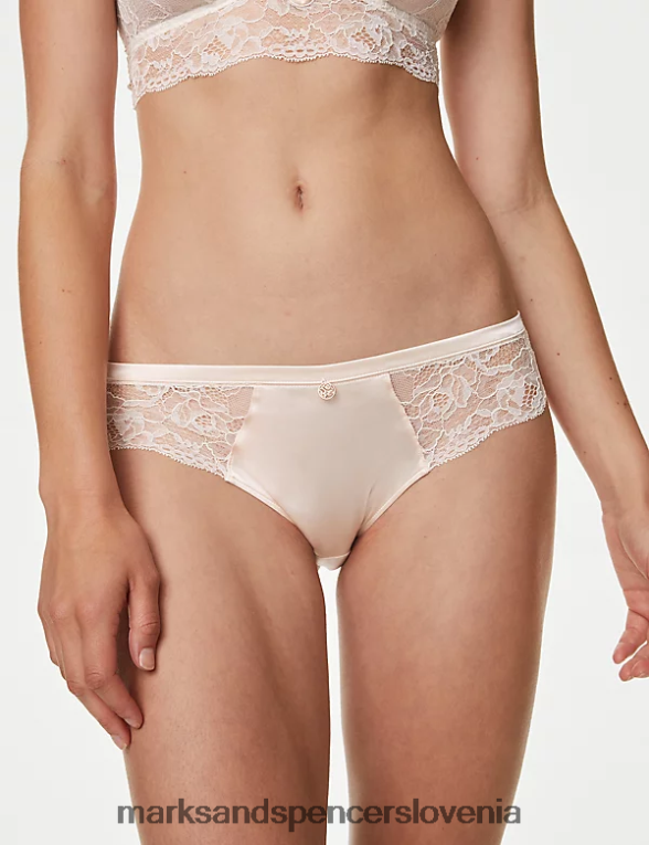 brazilske hlačke iz svile in čipke bledo opalin Marks & Spencer oblačila uniseks 6T8F6X4584