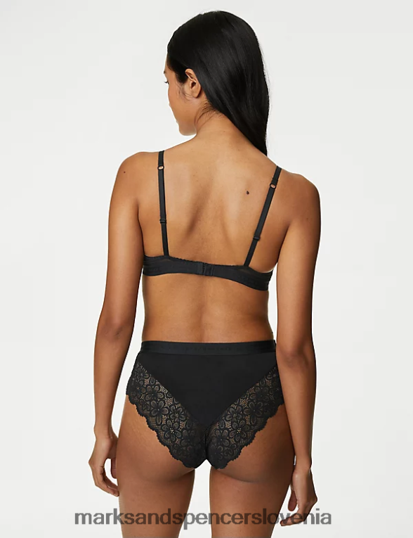 brazilske spodnje hlače cleo z visokim pasom Črna Marks & Spencer oblačila uniseks 6T8F6X4503