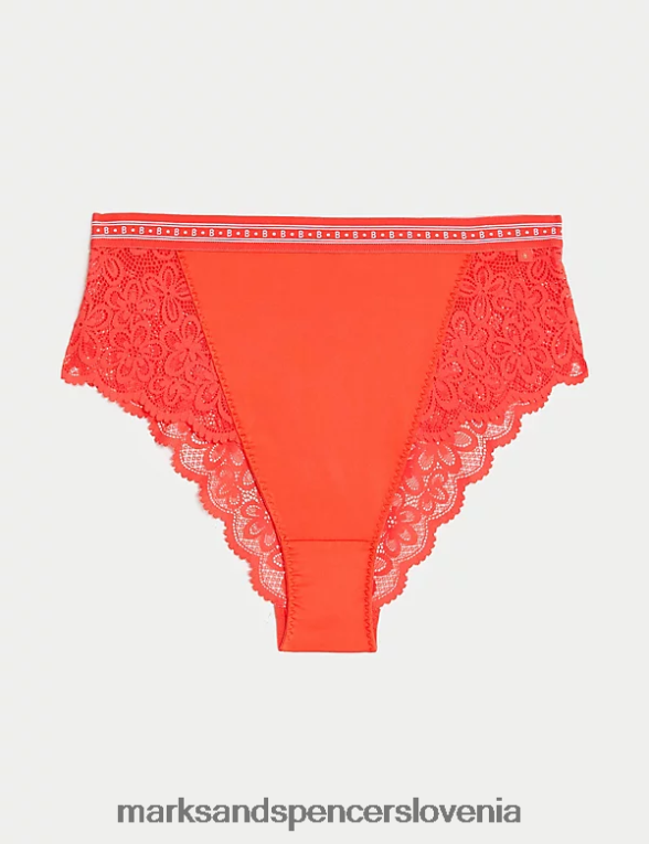 brazilske spodnje hlače cleo z visokim pasom svetlo oranžna Marks & Spencer oblačila uniseks 6T8F6X4504