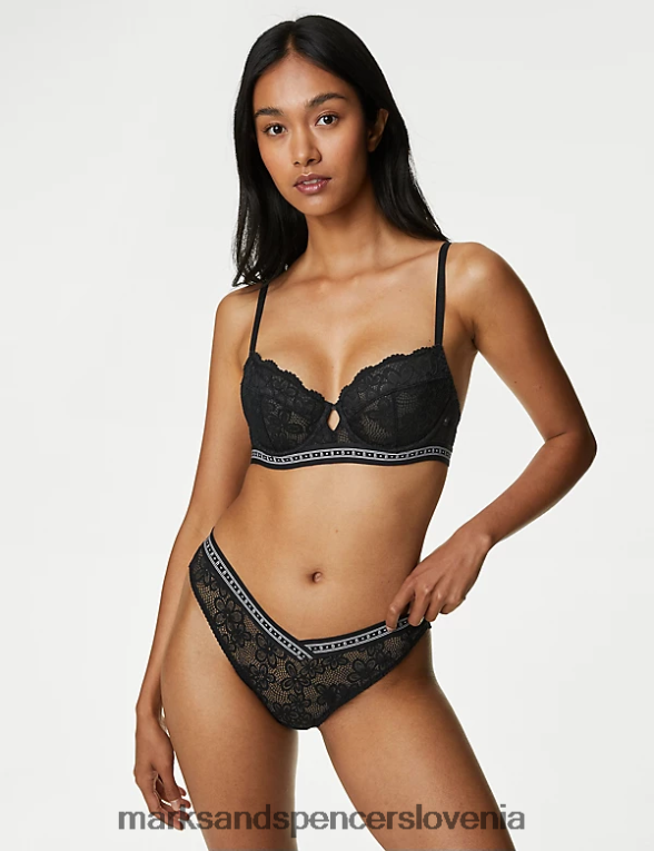 hlačke miami cleo lace Črna Marks & Spencer oblačila uniseks 6T8F6X4473