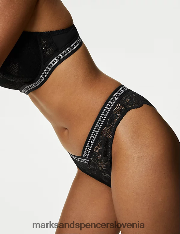 hlačke miami cleo lace Črna Marks & Spencer oblačila uniseks 6T8F6X4473
