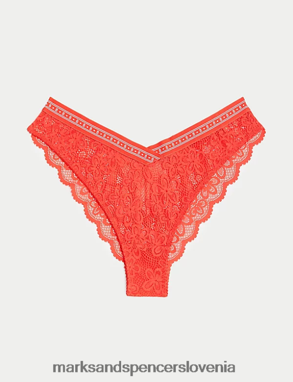 hlačke miami cleo lace svetlo oranžna Marks & Spencer oblačila uniseks 6T8F6X4471
