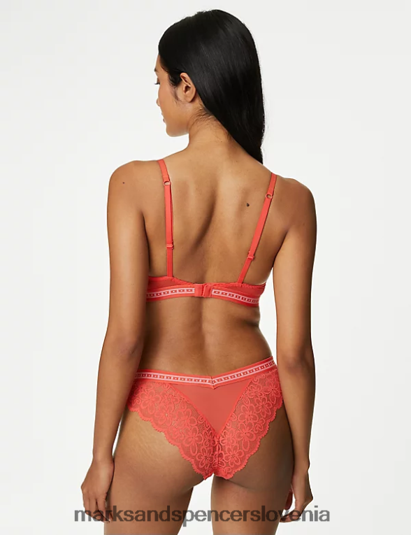 hlačke miami cleo lace svetlo oranžna Marks & Spencer oblačila uniseks 6T8F6X4471