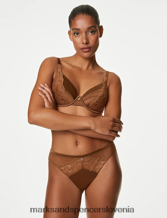 visoke hlačke iz svile in čipke topaz Marks & Spencer oblačila uniseks 6T8F6X4478