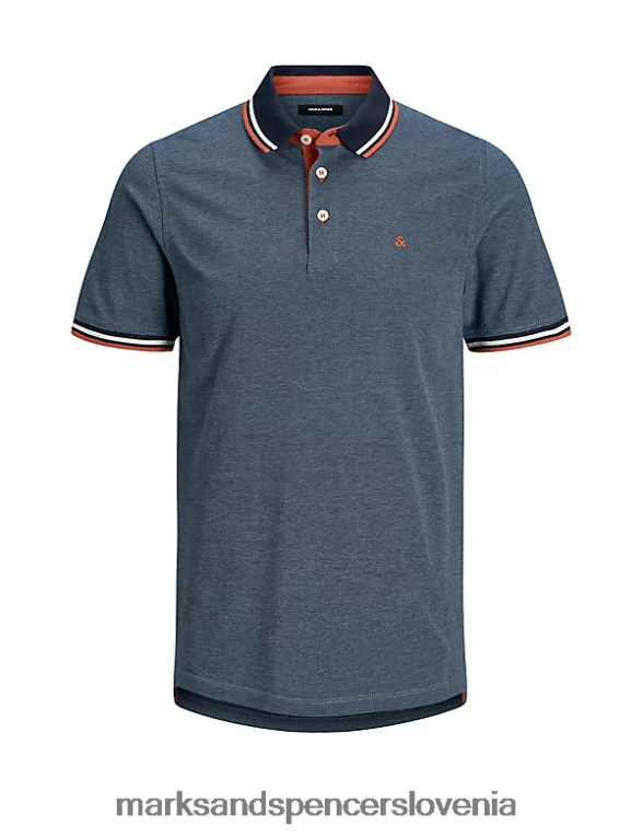 ozka polo majica s konico iz čistega bombaža denim Marks & Spencer oblačila uniseks 6T8F6X4889