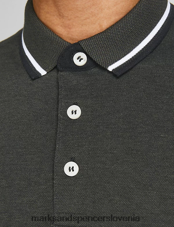 polo majica iz čistega bombaža temno zelena Marks & Spencer oblačila uniseks 6T8F6X5662