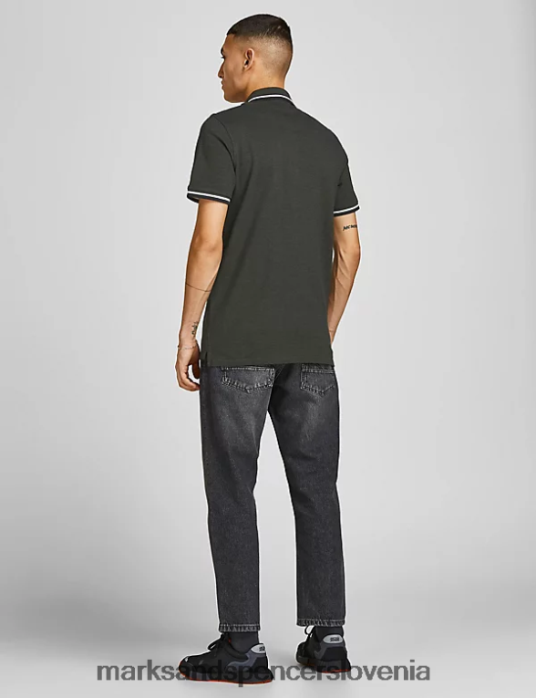 polo majica iz čistega bombaža temno zelena Marks & Spencer oblačila uniseks 6T8F6X5662