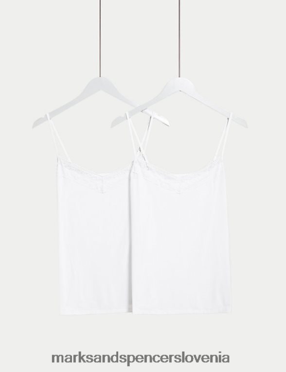 2pk kul udoben telovnik bela Marks & Spencer spodnje perilo uniseks 6T8F6X3805