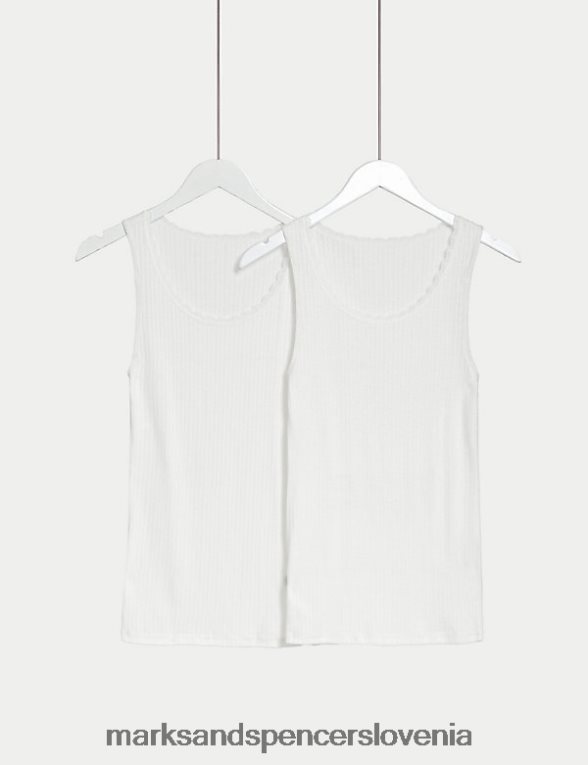 2pk termo vgrajeni ramenski jopiči bela Marks & Spencer spodnje perilo uniseks 6T8F6X4976