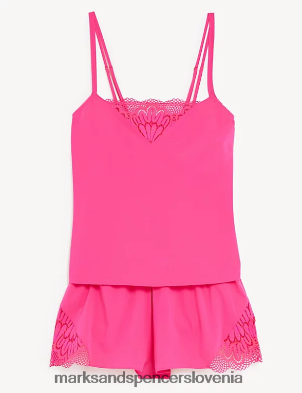 nova lace kamizol kratek komplet roza roza Marks & Spencer spodnje perilo uniseks 6T8F6X4105