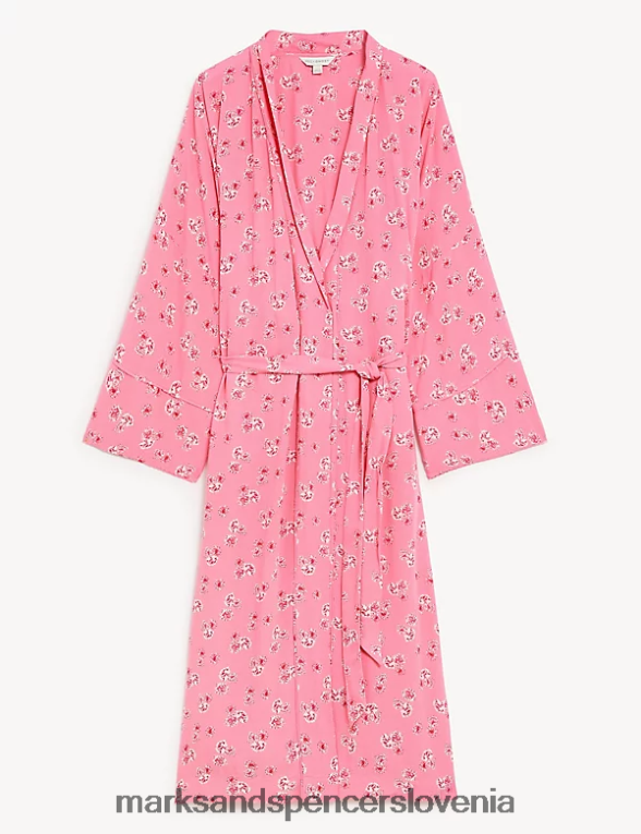 dolg kimono ogrinjalo s cvetličnim potiskom roza mešanica Marks & Spencer spodnje perilo uniseks 6T8F6X3562