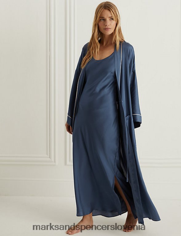 saten dolg ovoj zračno modra Marks & Spencer spodnje perilo uniseks 6T8F6X3402