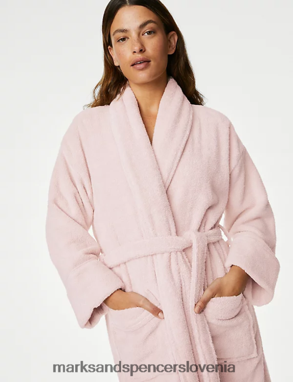toaletna halja iz čistega bombaža nežno roza Marks & Spencer spodnje perilo uniseks 6T8F6X3489
