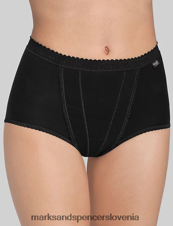2pk dolge maksi spodnje hlače z visokim pasom Črna Marks & Spencer spodnje perilo uniseks 6T8F6X3860