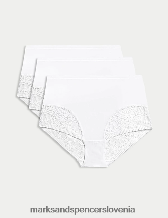 3pk body soft polne hlačke bela Marks & Spencer spodnje perilo uniseks 6T8F6X3875