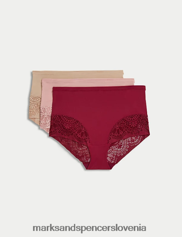 3pk body soft polne hlačke temna malina Marks & Spencer spodnje perilo uniseks 6T8F6X4290