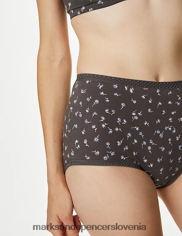 3pk bombažne polne hlačke temno siva Marks & Spencer spodnje perilo uniseks 6T8F6X4771