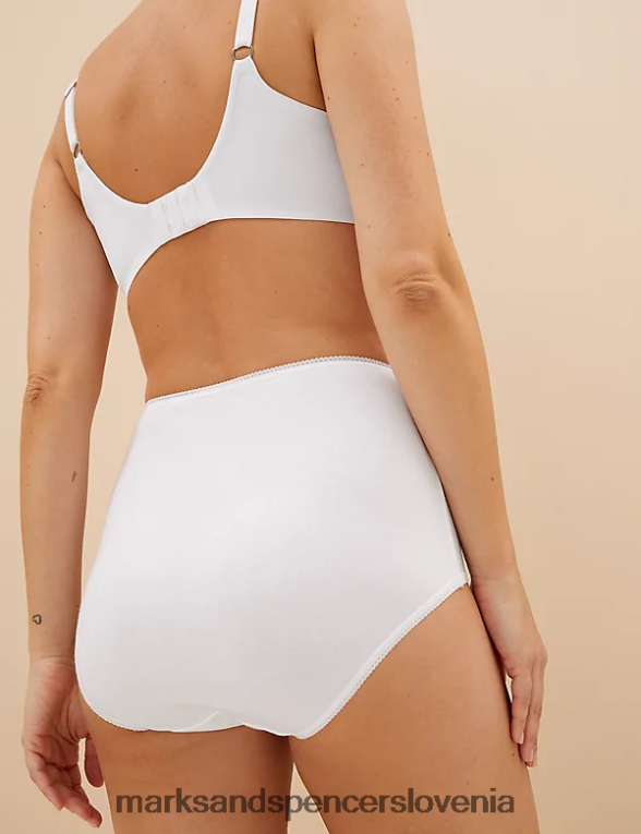 5pk bombažne hlačke iz likre bela Marks & Spencer spodnje perilo uniseks 6T8F6X3729