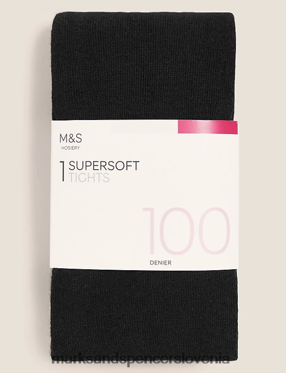 100 denier supersoft neprozorne hlačne nogavice Črna Marks & Spencer spodnje perilo uniseks 6T8F6X4725