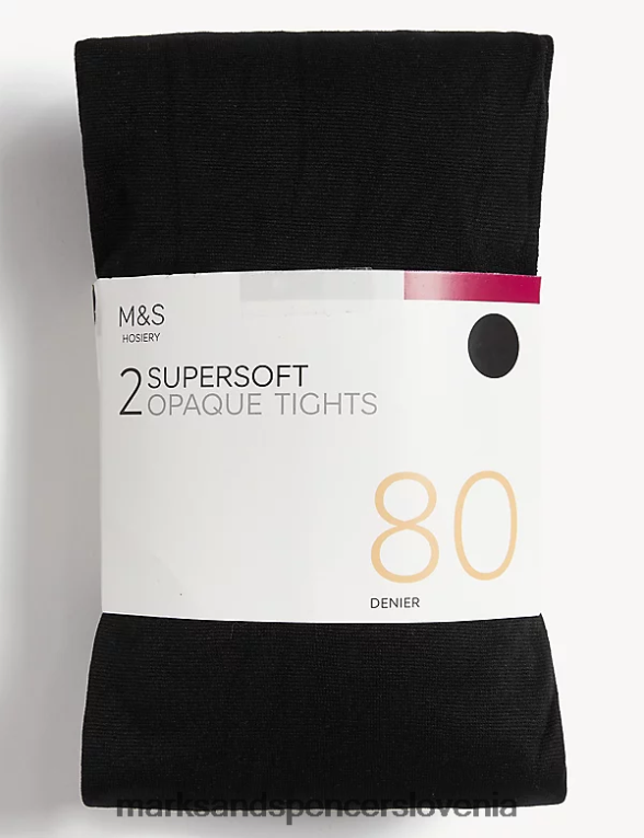 2pk 80 denier supersoft neprozorne hlačne nogavice Črna Marks & Spencer spodnje perilo uniseks 6T8F6X4354