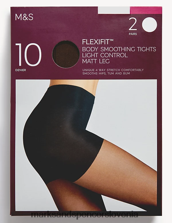 2pk flexifit 10 denier prosojne hlačne nogavice za nadzor svetlobe bogati kremen Marks & Spencer spodnje perilo uniseks 6T8F6X4452