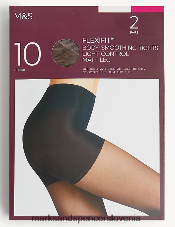 2pk flexifit 10 denier prosojne hlačne nogavice za nadzor svetlobe rožnati kremen Marks & Spencer spodnje perilo uniseks 6T8F6X4455