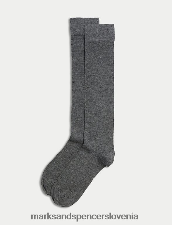 2pk mehke dokolenke siva Marks & Spencer spodnje perilo uniseks 6T8F6X4973