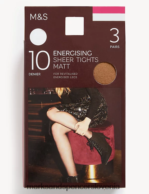 3pk 10 deni energizirajoče prosojne hlačne nogavice bogat jantar Marks & Spencer spodnje perilo uniseks 6T8F6X4685