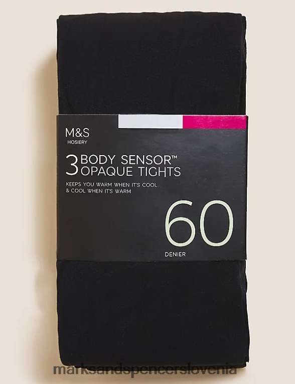 3pk 60 denier hlačne nogavice s senzorjem telesa Črna Marks & Spencer spodnje perilo uniseks 6T8F6X4716