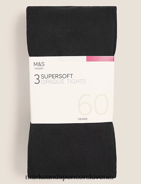 3pk 60 denier supersoft neprozorne hlačne nogavice Črna Marks & Spencer spodnje perilo uniseks 6T8F6X4674