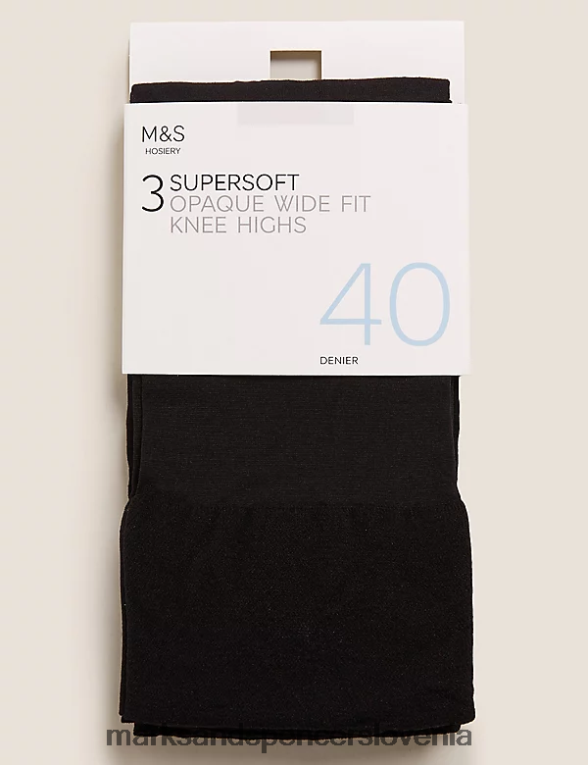 3pk neprozorne dokolenke Črna Marks & Spencer spodnje perilo uniseks 6T8F6X4450