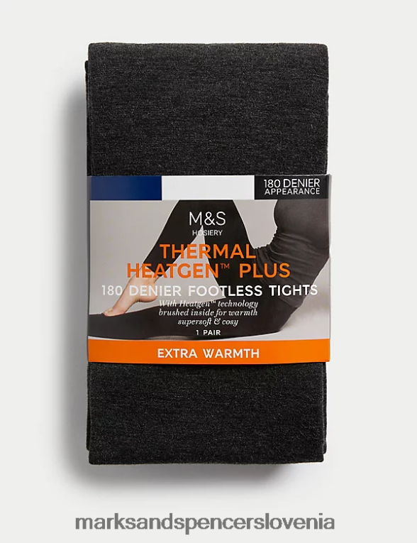 Hlačne nogavice brez stopal 180 denier heatgen siva Marks & Spencer spodnje perilo uniseks 6T8F6X4172