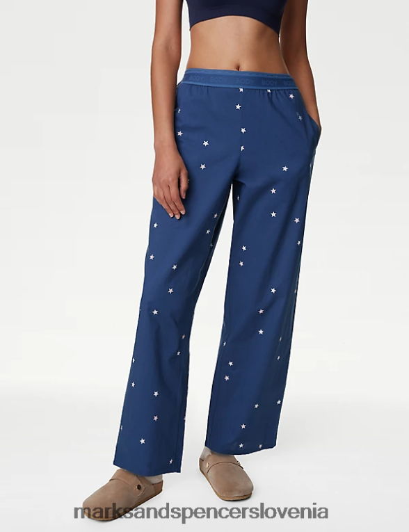 2pk spodnji del pižame temno modra Marks & Spencer spodnje perilo uniseks 6T8F6X3666