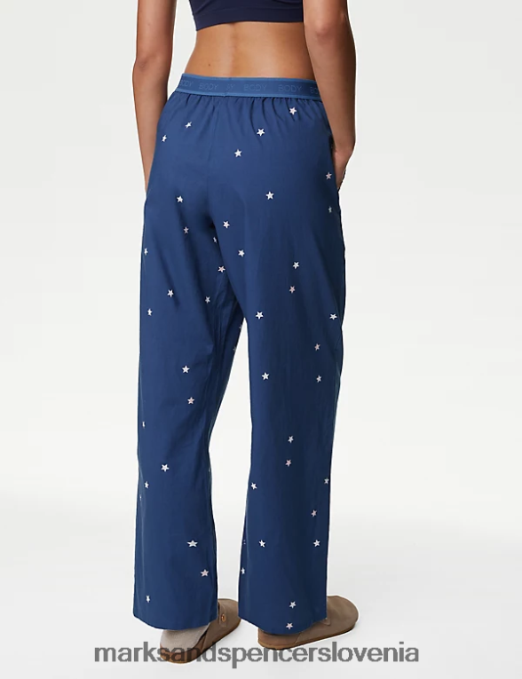 2pk spodnji del pižame temno modra Marks & Spencer spodnje perilo uniseks 6T8F6X3666