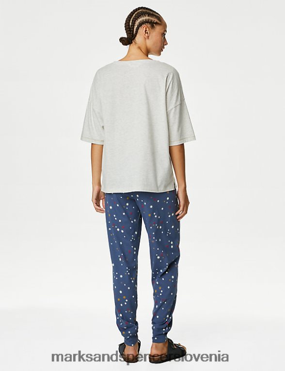 cotton rich dreamer slogan komplet pižam mešanica ovsenih kaš Marks & Spencer spodnje perilo uniseks 6T8F6X3417