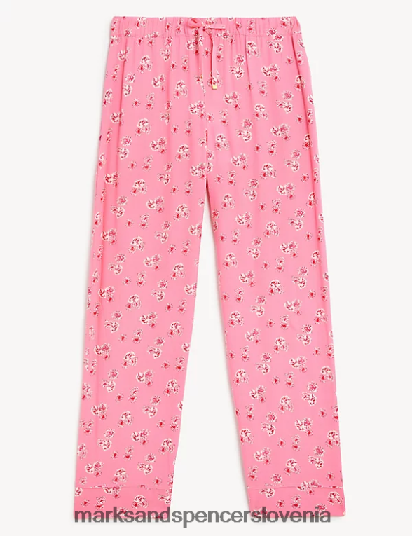 spodnji del pižame s cvetličnim potiskom roza mešanica Marks & Spencer spodnje perilo uniseks 6T8F6X3516