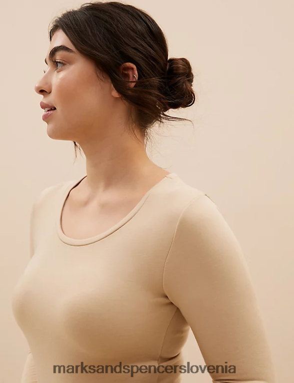 top z dolgimi rokavi heatgen plus termo rožnati kremen Marks & Spencer spodnje perilo uniseks 6T8F6X3911