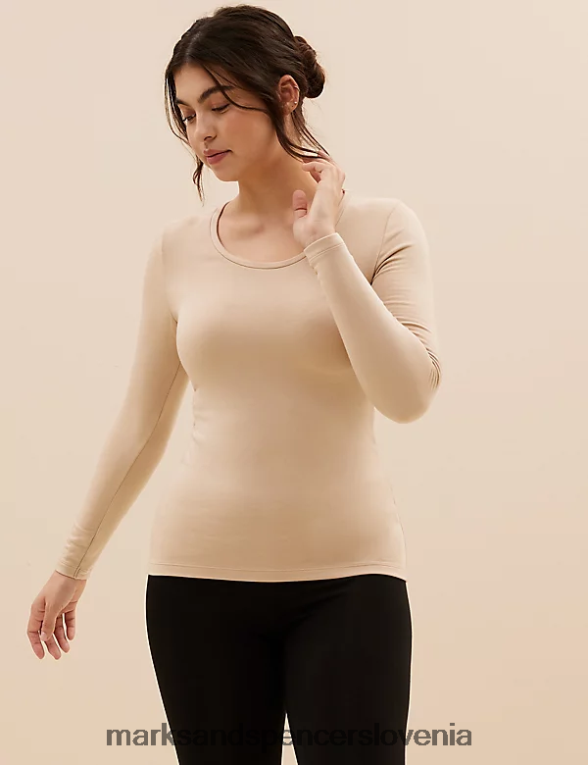 top z dolgimi rokavi heatgen plus termo rožnati kremen Marks & Spencer spodnje perilo uniseks 6T8F6X3911