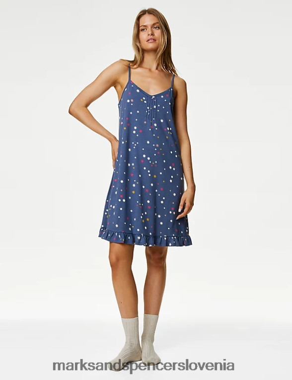 zvezdna srajca indigo mešanica Marks & Spencer spodnje perilo uniseks 6T8F6X3466