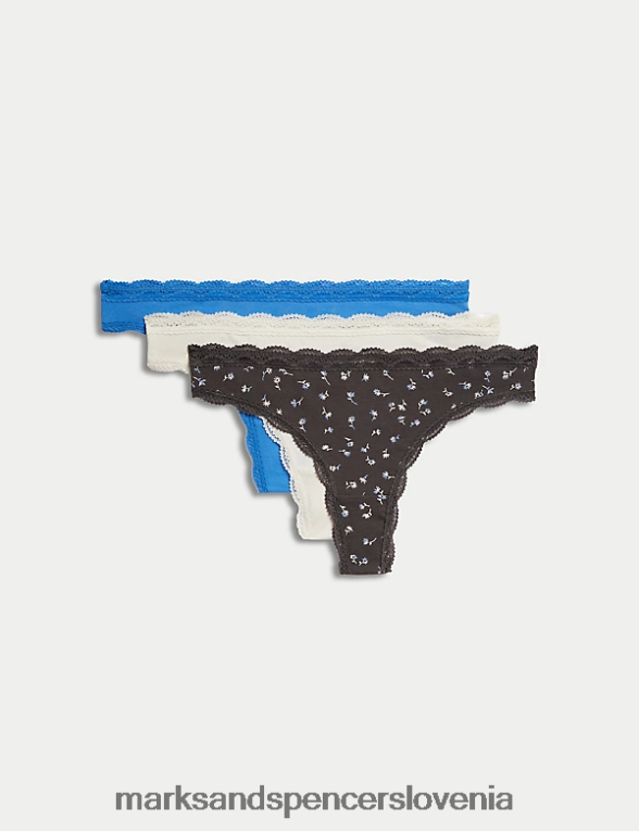 3pk tangice iz mešanice bombaža temno siva Marks & Spencer spodnje perilo uniseks 6T8F6X4866