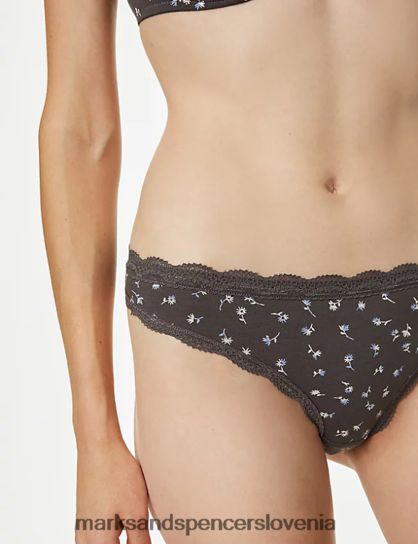 3pk tangice iz mešanice bombaža temno siva Marks & Spencer spodnje perilo uniseks 6T8F6X4866