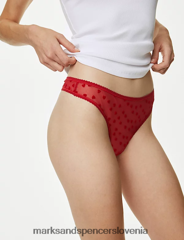 4pk potiskane tangice rdeča mešanica Marks & Spencer spodnje perilo uniseks 6T8F6X3748