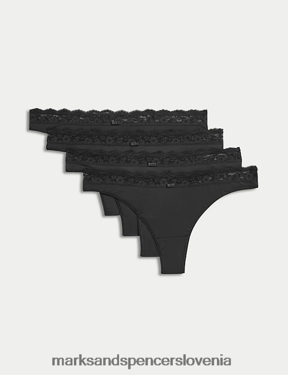 4pk tangice Črna Marks & Spencer spodnje perilo uniseks 6T8F6X3795