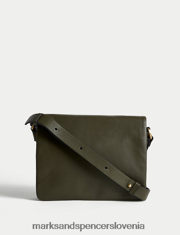 usnjena kurirska torba kaki Marks & Spencer dodatki ženske 6T8F6X506