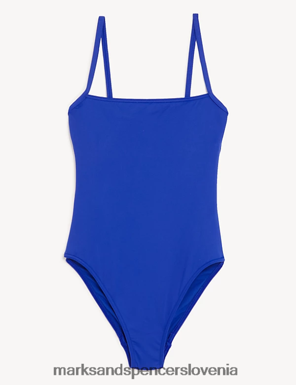 kopalke s kvadratnim izrezom električno modra Marks & Spencer kopalke in oblačila za plažo ženske 6T8F6X2763